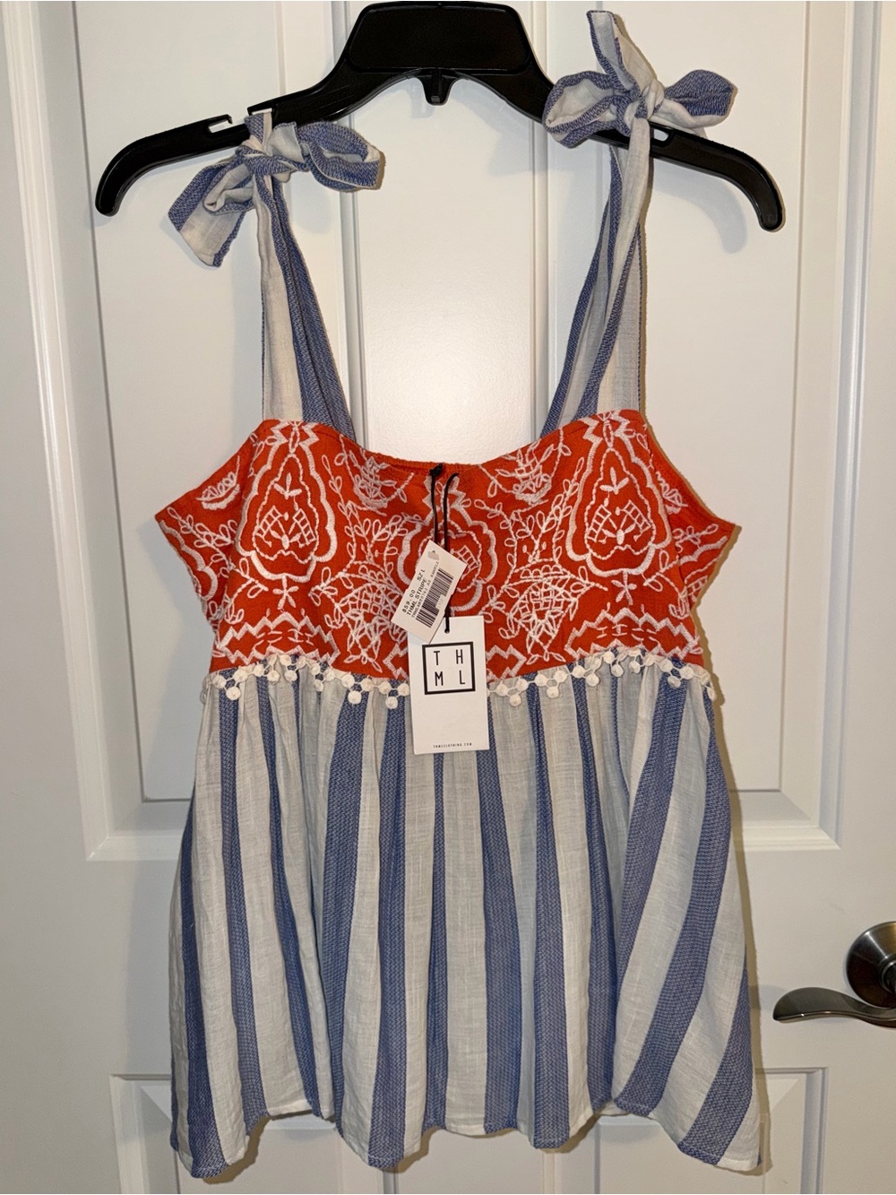NWT THML Embroidered Tank Size L
